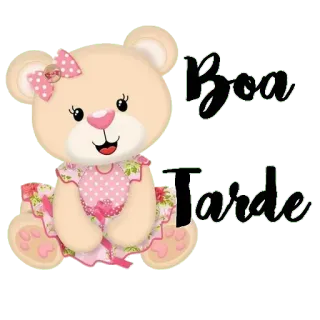 Ⓜ️ b49dfba2 Boa Tarde niedźwiedź, słodki, pozdrowienie, popołudnie, pozytywny whatsapp sticker