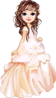 Ⓜ️ e82bdff7 sukienka, suknia, dziewczyna, księżniczka, suknia balowa, elegancka, słodki whatsapp sticker