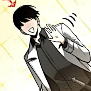 ✖️ 0dbb42d4 애니메이션, 만화, 남자, 캐릭터, 인사 telegram sticker