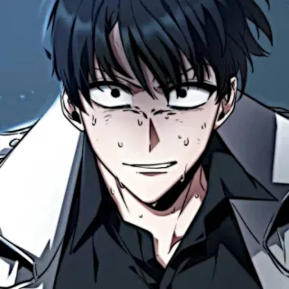 ✖️ 24281e68 애니메이션, 남자, 땀, 표정 telegram sticker