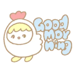 🐣 632043e9 Good Morning 좋은 아침, 귀여운, 닭, 인사 telegram sticker