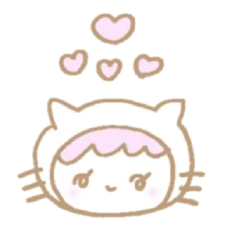 🥰 648a59b6 만화, 애니메이션, 카와이, 귀여운, 소녀, 고양이 telegram sticker