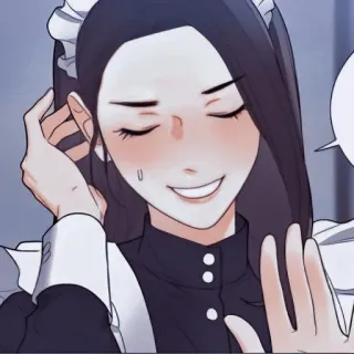 🫐 101f96fc maid, anime, manga, smile, woman telegram sticker