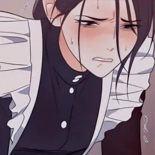 🫐 6dad1c98 anime, manga, maid, character telegram sticker