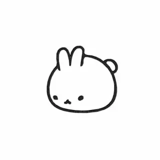 🍓 8bcf3706 토끼, 귀여운, 카와이, 동물, 스티커 whatsapp sticker