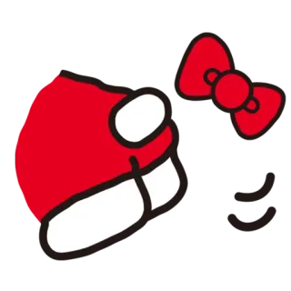 🥺 532db48b шляпа, бант, красный, милый, лента whatsapp sticker