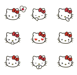 🥴 fa30ca14 Hello Kitty милый, кот, мультфильм, каваий, котёнок, Sanrio whatsapp sticker