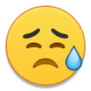 😥 1b3e2ab3 emoji, sad, crying, upset, tear, emotion telegram sticker