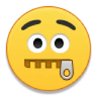 🤐 2bb27eae emoji, zipper mouth, silence, shut up, confidential telegram sticker