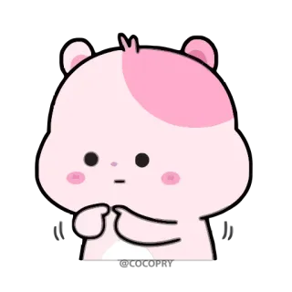 😢 e4672ffe Hamster, süß, Tier, Cartoon, rosa, kawaii telegram sticker