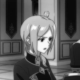 ⚔️ 02019314 Anime, Manga, Charakter, Weiblich, Graustufen telegram sticker