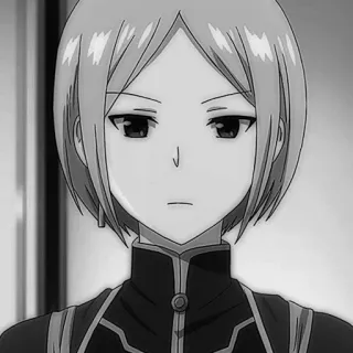 ⚔️ 0b39a324 Anime, Manga, Charakter, Porträt, Schwarzweiß, Emotionslos telegram sticker