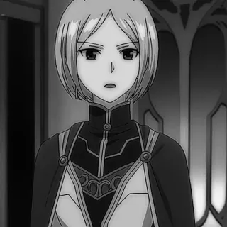 ⚔️ 389b4e0c Anime, Charakter, Graustufen, Porträt telegram sticker