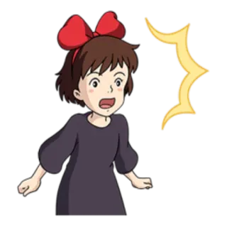 😧 2991f09c Kiki Kiki's Delivery Service anime, magic, delivery, witch, girl telegram sticker