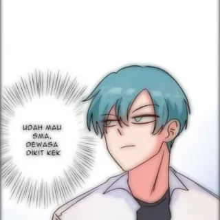 🎸 695eed7a UDAH MAU SMA, DEWASA DIKIT KEK Anime, Garoto, Expressão, Desenho animado, Quadrinhos, Arrogante telegram sticker