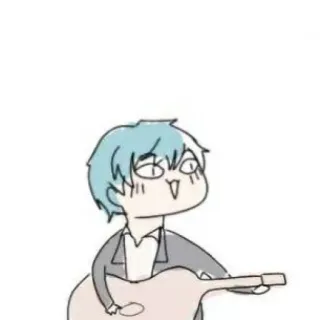 🦕 609c919b Kreskówka, Gitara, Muzyka, Anime, Postać, Rysunek telegram sticker