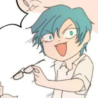 🦕 be927dfe Anime, Kreskówka, Chibi, Okulary, Słodkie, Zabawne telegram sticker