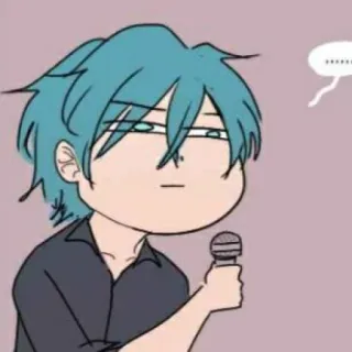 🦕 ef1f3790 ...... Kreskówka, Mikrofon, Mówienie, Anime, Portret telegram sticker