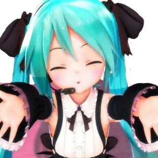 🐾 0ed0e9d5 Hatsune Miku Anime, Manga, Vocaloid, Personaggio, Carino, Kawaii, Giapponese, Hatsune Miku telegram sticker