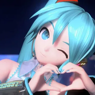 🌊 640f3180 Hatsune Miku Anime, Vocaloid, Hatsune Miku, Cuore, Kawaii telegram sticker