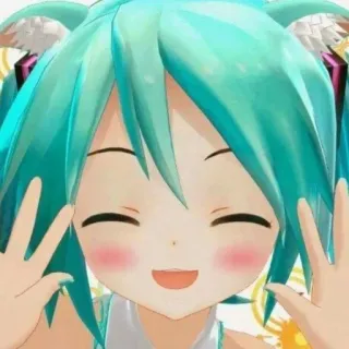 🌱 78f40997 Hatsune Miku Anime, Vocaloid, Hatsune Miku, Cartoni animati, Carino telegram sticker