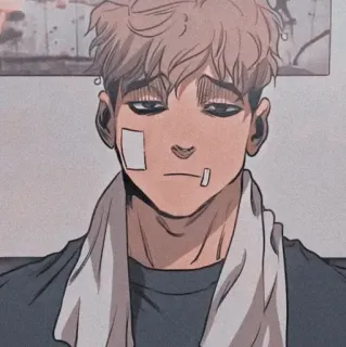 😕 2807348d Yoonbum Killing Stalking Anime, Đàn ông, Buồn, Killing Stalking, Yoonbum, Bị thương telegram sticker