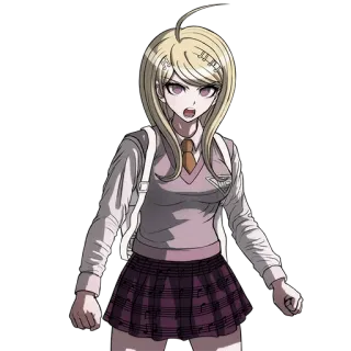 😠 2b387d30 Kaede Akamatsu Danganronpa Anime, Trò chơi điện tử, Nhân vật, Đồng phục học sinh telegram sticker