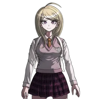🙂 a08d1a5e Kaede Akamatsu Danganronpa V3: Killing Harmony Anime, Danganronpa, Kaede Akamatsu, Đồng phục học sinh, Tóc vàng telegram sticker