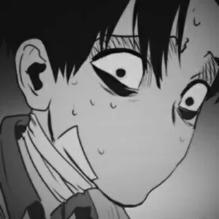 🔪 4abb40bd anime, przestraszony, zszokowany, nerwowy, manga telegram sticker