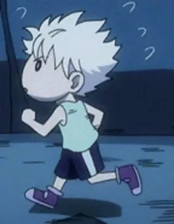 🏃 b10248b0 Killua Zoldyck Hunter x Hunter 애니메이션, 만화, 소년, 달리기, 만화, 키르아, 키르아 조르딕 telegram sticker