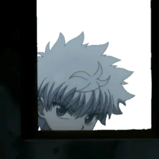 👀 dbdcf4f1 Killua Zoldyck Hunter x Hunter 키르아 조르딕, 애니메이션, 헌터x헌터, 스티커, 캐릭터 telegram sticker