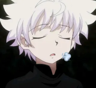 😪 f21fe990 Killua Zoldyck Hunter x Hunter 애니메이션, 키르아, 헌터x헌터, 졸린, 휴식 telegram sticker