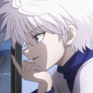 🍶 9d8ea2f4 Killua Zoldyck Hunter x Hunter アニメ, キルア, Hunter x Hunter, キャラクター, アニメーション, 少年, 白髪 telegram sticker