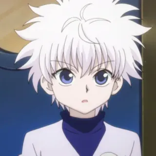 🍶 b81875f3 Killua Zoldyck Hunter x Hunter アニメ, キルア, Hunter x Hunter, 少年, 漫画, 白髪, 可愛い telegram sticker