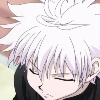 🍶 e4dff69b Killua Zoldyck Hunter x Hunter アニメ, キルア, ハンターハンター, 漫画, 白髪, HxH telegram sticker
