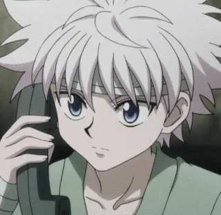 🌟 705bf959 Killua Zoldyck Hunter x Hunter Anime, Killua, Hunter x Hunter, Charakter, Weiße Haare, Anruf whatsapp sticker