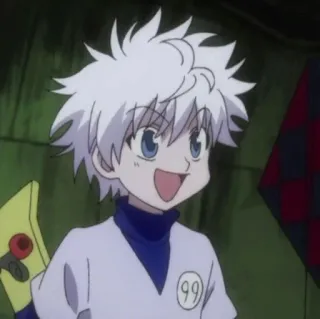 😍 401bae9a Killua Zoldyck Hunter x Hunter 动漫, 角色, 全职猎人, 奇犽, 奇犽·揍敌客, 卡通 telegram sticker