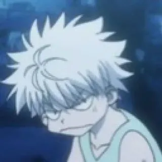 😡 5fcbe685 Killua Zoldyck Hunter x Hunter 动漫, 奇犽, 奇犽·揍敌客, 全职猎人, 卡通, 男孩 telegram sticker