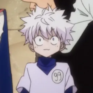 😦 cc6f58b4 Killua Zoldyck Hunter x Hunter 动漫, 角色, 奇犽, 全职猎人, 卡通 telegram sticker