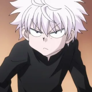 😠 dbeab76a Killua Zoldyck Hunter x Hunter 动漫, 奇犽, 全职猎人, 卡通, 角色 telegram sticker