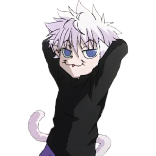 🙎 3f72d25d Killua Zoldyck Hunter x Hunter killua, hunter x hunter, anime, hoạt hình, manga, nhân vật, nhãn dán telegram sticker