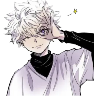 🌅 597f4524 Killua Zoldyck Hunter x Hunter killua, hunter x hunter, anime, manga, nhân vật, dấu ok, dễ thương, hình minh họa telegram sticker