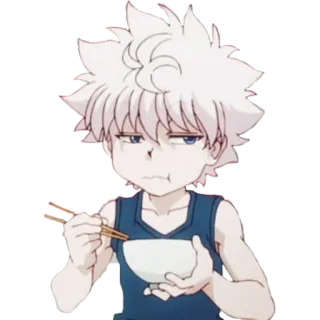 🌂 6706ca35 Killua Hunter x Hunter Anime, Killua, Hunter x Hunter, Ăn uống, Phim hoạt hình telegram sticker