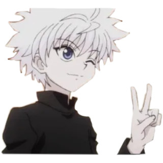 🚃 8fb7103a Killua Zoldyck Hunter x Hunter Killua, Hunter x Hunter, Anime, Nhân vật, Sticker, Manga telegram sticker