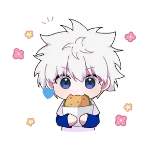 🍻 edfd19e9 Killua Zoldyck Hunter x Hunter Anime, Nhân vật, Killua, Hunter x Hunter, dễ thương, Chibi telegram sticker