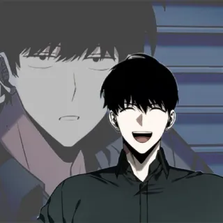 📱 0854ec17 anime, manga, smiling, man, cartoon, character whatsapp sticker