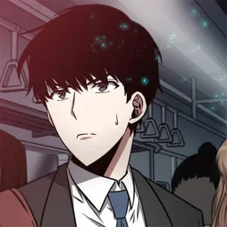 ⚰ 32bc584f anime, man, suit, character whatsapp sticker