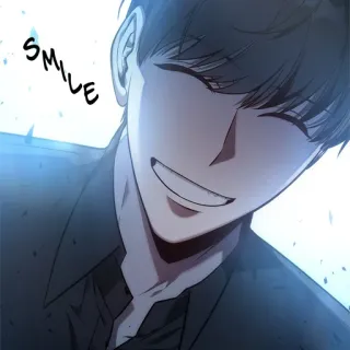 ⚰ 4f53caa1 SMILE smile, man, cartoon, anime whatsapp sticker