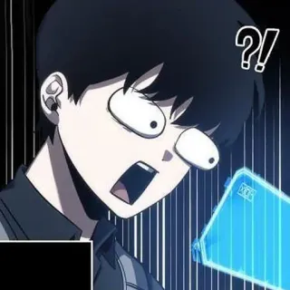 ⚰ c3afcf4d ?! anime, shocked, question mark, male, surprised whatsapp sticker