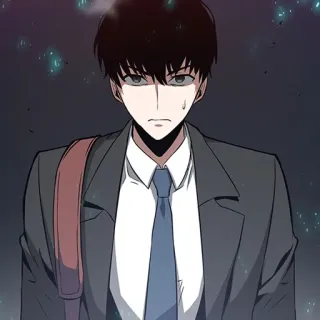 📱 d6077004 man, suit, tie, anime, character whatsapp sticker